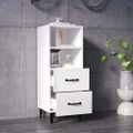 vidaXL Komoda lesklá biela 34,5x34x90 cm spracované drevo