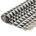 vidaXL Kilim koberec červeno/biely 120x180 cm bavlnený vzorovaný