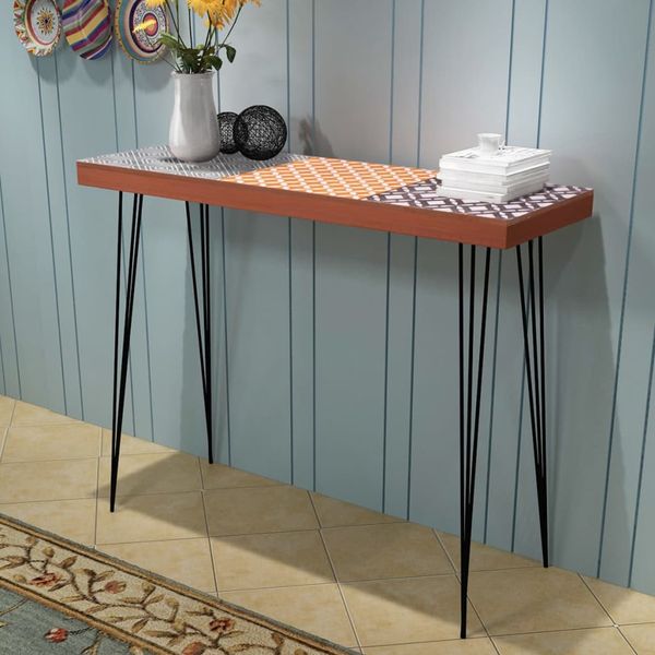 vidaXL Prístavný stolík, 90x30x71,5 cm, hnedý