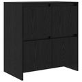 vidaXL Servírovacia skriňa Čierny dub 70 x 41 x 75 cm Kompozitné drevo