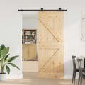 vidaXL Posuvné dvere NARVIK 80 x 210 cm (152,5 cm) Prírodná a čierna