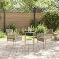 vidaXL Záhradný bistro set 3 ks Béžová polyratan