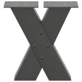 vidaXL Nohy konferenčného stolíka v tvare X, 2 ks, antracitové, 40 x (30-31) cm, oceľ