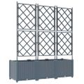 vidaXL Záhradný kvetináč 3 ks Svetlosivá 120 x 40 x 143 cm PP