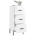 vidaXL Komoda lesklá biela 34,5x34x90 cm spracované drevo
