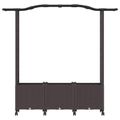 vidaXL Vyvýšený záhon s mriežkou a strechou Hnedá 164 x 40 x 144 cm PP