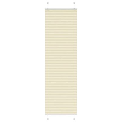 vidaXL Skladaná roleta krémová 65x200 cm, šírka látky 64,4 cm, polyester