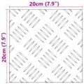 vidaXL Schodový rošt 4 ks 20 x 20 cm Strieborná Hliník Štvorcový
