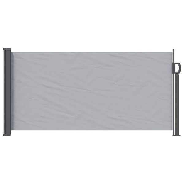 vidaXL Retračná bočná markíza 300 x 100 cm Polyester Obdĺžnikový Sivá