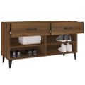 vidaXL Botník hnedý dub 102x35x55 cm spracované drevo