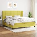 vidaXL Boxspring posteľ s matracom zelená 200x200 cm látka