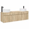 vidaXL Set kabinetov do kúpeľne 3 ks Dub sonoma 49 x 44,5 x 65,5 cm