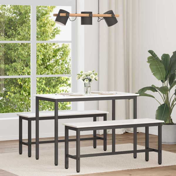 vidaXL Jedálenský stôl Biela 110 x 55 x 75 cm Masívne borovicové drevo