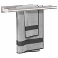 vidaXL Držiak na uteráky Strieborná 40 x 9 x 4 cm Nehrdzavejúca oceľ