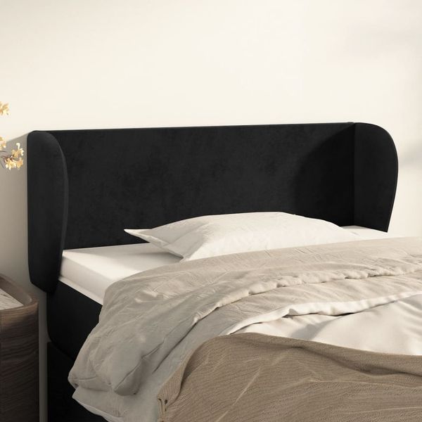 vidaXL Čelo postele so záhybmi čierne 83x23x78/88 cm zamat