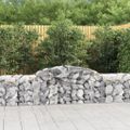 vidaXL Oblúkový gabionový kôš 2 ks 300x50x60/80 cm pozinkované železo
