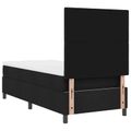 vidaXL Posteľ s pružinovým rámom Čierna 90 x 200 cm látka