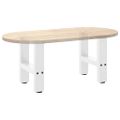 vidaXL Nohy na konferenčný stolík, biele, 2 ks, 40 x (30-31) cm, oceľové