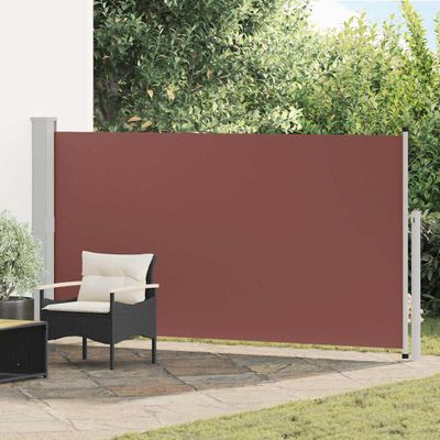 vidaXL Zaťahovacia bočná markíza na terasu 160x300 cm, hnedá