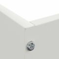 vidaXL Obrubník trávnika 60 x 60 x 13 cm Oceľ Biela