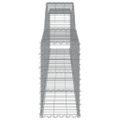 vidaXL Oblúkový gabionový kôš 15 ks 400x30x60/80 cm pozinkované železo