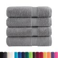 vidaXL Prémiové utierky na ruky SOLUND 4 ks sivé 50x100 cm 600 g/m²