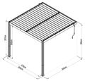 Bioklimatická pergola G21 Trenton 3x3 m, antracitová hliníková