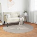 vidaXL Koberec do interiéru GALATI Krémová Ø 120 CM Polyester