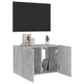 vidaXL TV nástenná skrinka s LED svetlami betónovo sivá 60x35x41 cm
