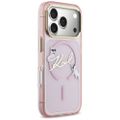Puzdro Karl Lagerfeld pre iPhone 17 Pro Max 6,9" IML Choupettes Karl Script Logo MagSafe ružová