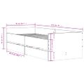 vidaXL Rám postele so zásuvkami sivý sonoma 75x190 cm malé jednolôžko