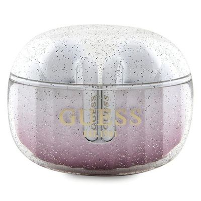 Bezdrôtové slúchadlá Guess GUTWSHDGKEEP TWS GLITTER GRADIENT ružová