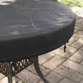vidaXL Ochranný obal na vonkajší stôl 72 x 72 x 10 cm Okrúhly Čierna