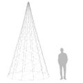 vidaXL Vianočný stromček na stožiari teplé biele svetlo 1400 LED 500cm
