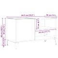 vidaXL Skrinka na gramofónové platne Čierny dub 84,5 x 38 x 48 cm