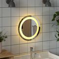 vidaXL Zrkadlo do kúpeľne s LED Priehľadná Ø 30 cm tvrdené sklo