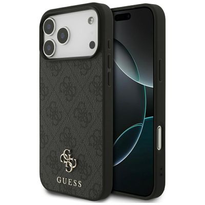 Guess 4G Small Classic Logo MagSafe púzdro pre iPhone 17 Pro Max čierna