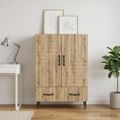 vidaXL Servírovacia skriňa Dub artisan 66 x 34,5 x 95 cm