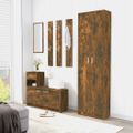 vidaXL Šatník do chodby dymový dub 55x25x189 cm spracované drevo