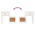 vidaXL Nočný stolík biely 79,5x38x65,5 cm masívne borovicové drevo