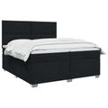 vidaXL Posteľ boxspring s matracom Čierna 200 x 200 cm Látka