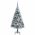 vidaXL Umelý vianočný stromček Biela 150 cm PVC a Oceľ a Plast