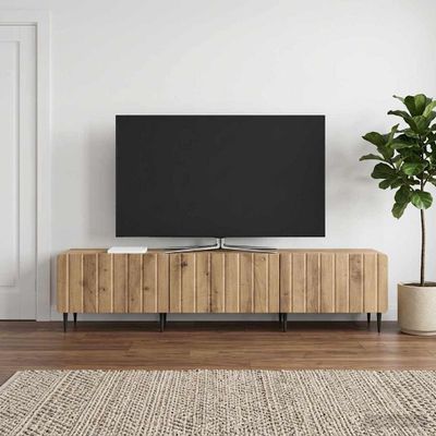 vidaXL TV skrinka 147 x 34,5 x 32 cm Dub artisan Kompozitné drevo