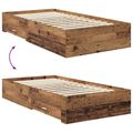 vidaXL Rám postele Staré drevo 100 x 200 cm Kompozitné drevo