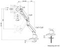 Neomounts  DS70-250BL1 NEXT Slim Desk Mount, single display (topfix clamp/grommet), black Držák, VESA, stolní, pro plochý/zakrivený monitor, úhloprícka 17–35", náklon 90°, otácení 180°, rotace 360°, nosnost 9kg, cerný
