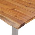 vidaXL Jedálenský stôl 160x80x75 cm masívne akáciové drevo a nehrdzavejúca oceľ