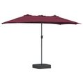 vidaXL Záhradný slnečník Bordeaux červená 385 x 209 x 244 cm Polyester