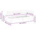 vidaXL Rohový rám postele s čelnou doskou Modrá 100 cm x 200 cm Zamat
