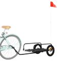 vidaXL Príves na bicykel, čierny 122x53x31 cm, železo