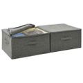 vidaXL Úložné boxy 2 ks látkové 43x34x23 cm antracitové